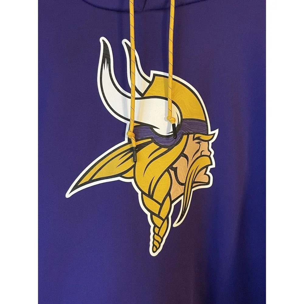 Men's 3XL NWOT Minnesota Vikings Nike Therma Fit Sideline Pullover Hoodie Purple